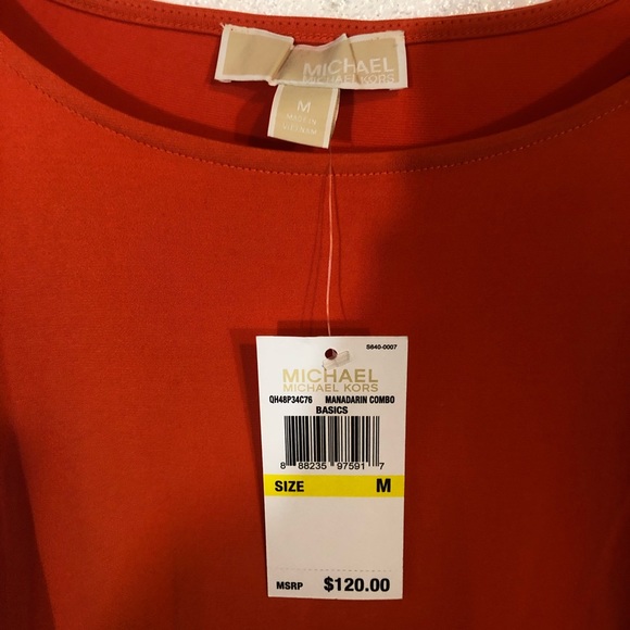 Michael Kors Orange Cold Shoulder Dress. CL61 - Picture 5 of 8